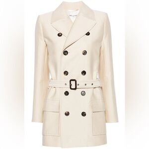 Saint Laurent Belted Double-Breasted Blazer Saharienne